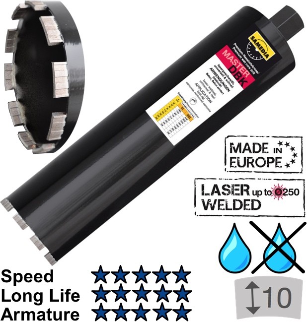 Deimantinė karūna, DBK 192 x 450 mm, SAMEDIA