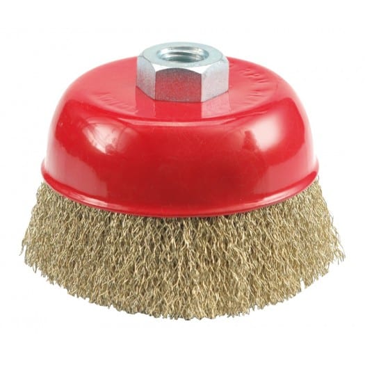 Vielinis šepetys 100 mm (taurės f., kamp.šlif.)