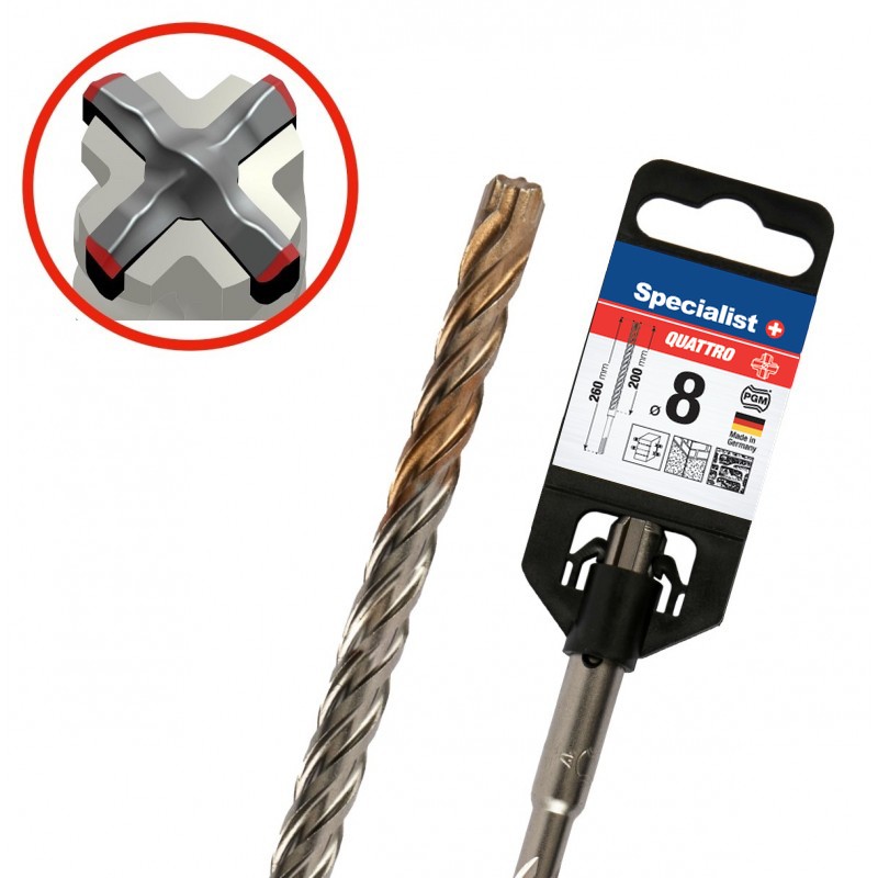 SPECIALIST+ keturg. grąžtas QUATTRO, 8/200x260 mm