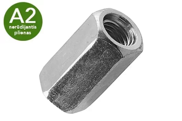 DIN6334 Veržlės prailgintos A2