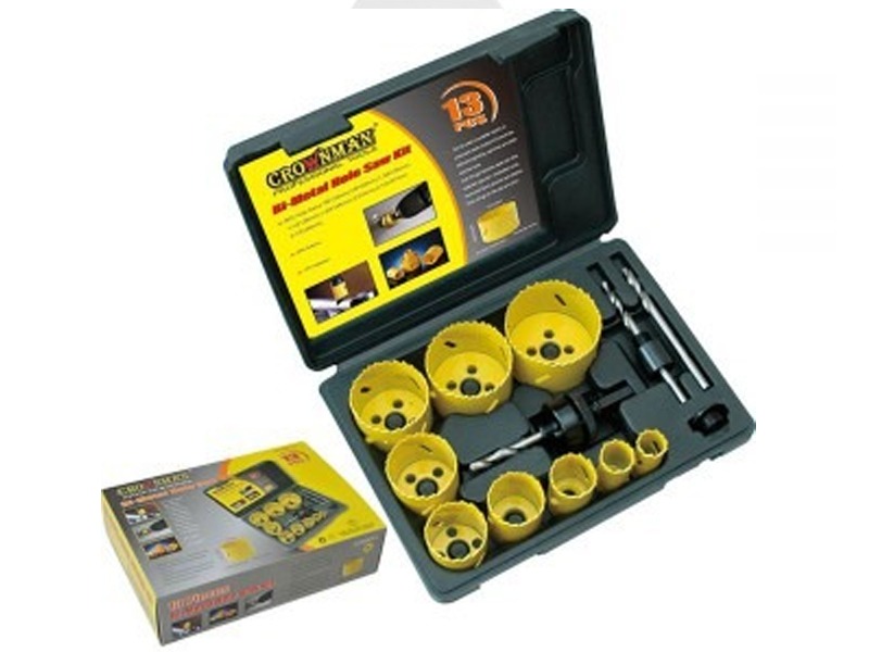 Grąžtas metalui karūniniai 13 dalių