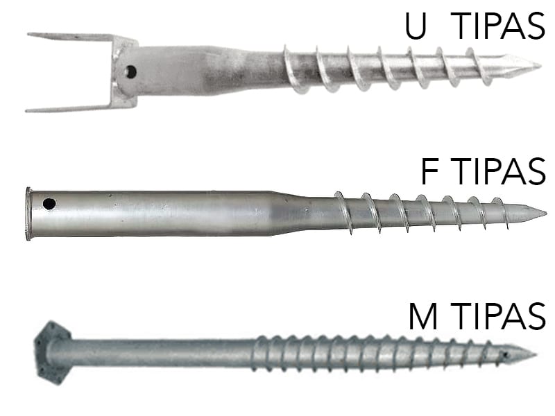 Sraigtiniai poliai (įsukami) pamatams