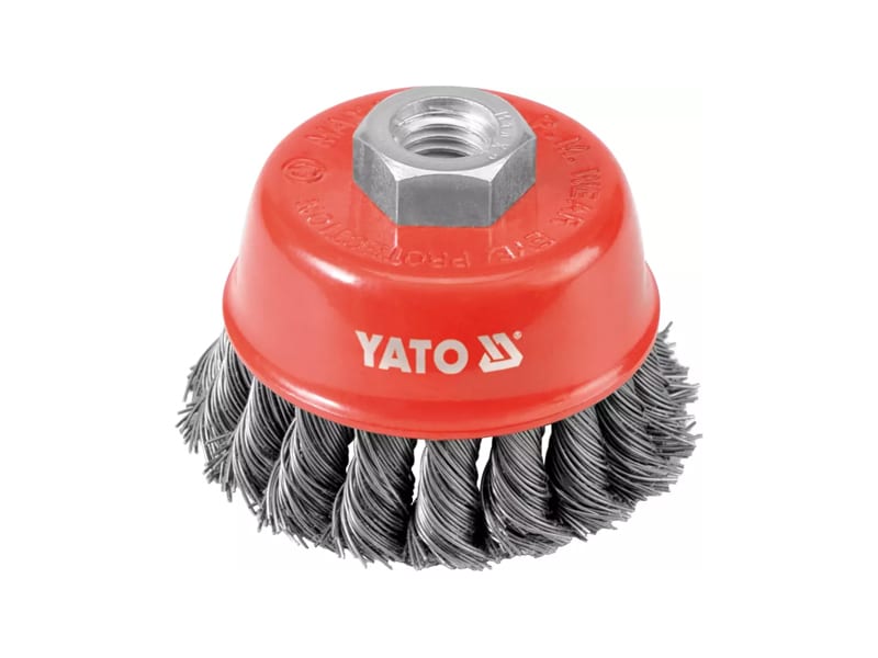 Vielinis šepetys, taurės formos, kampiniam šlif. 60 mm - YATO