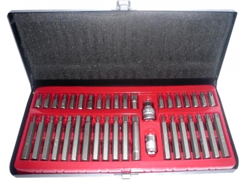 Galvutės Hex-Torx 40vnt. S2 plienas