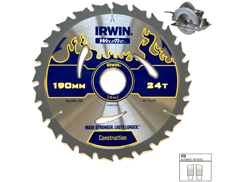 Medžio diskas WELDTEC 190x30(20)x40T