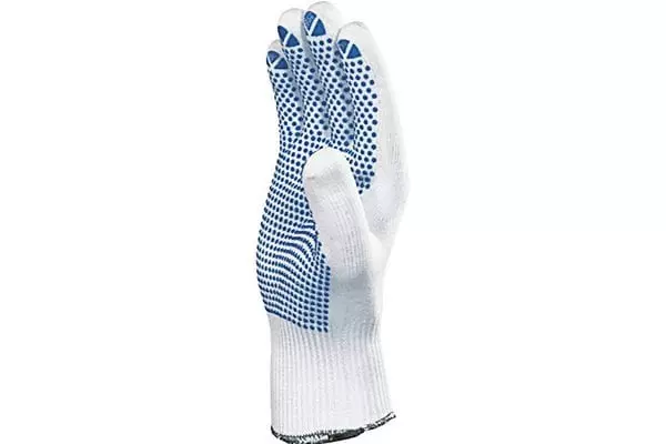 Pirštinės megztos su PVC taškeliais