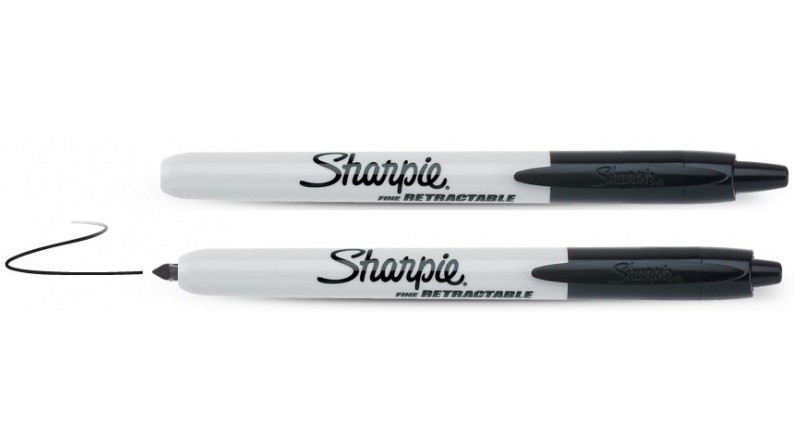 Markeris Sharpie Retractable juodas