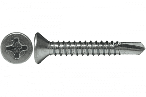 Savisriegis metalui su grąžteliu