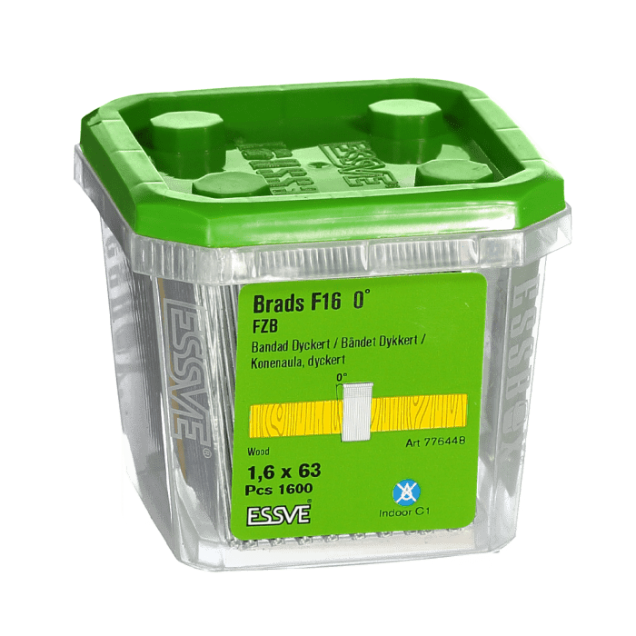 Vinutės F16 1,6 x 38 mm Baltai dažyti (2400vnt.)